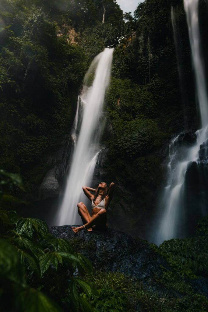 Costa Rica rainy season green forest waterfall
