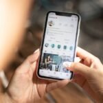 Smartphone screen showing Instagram stories with a privacy shield icon overlay