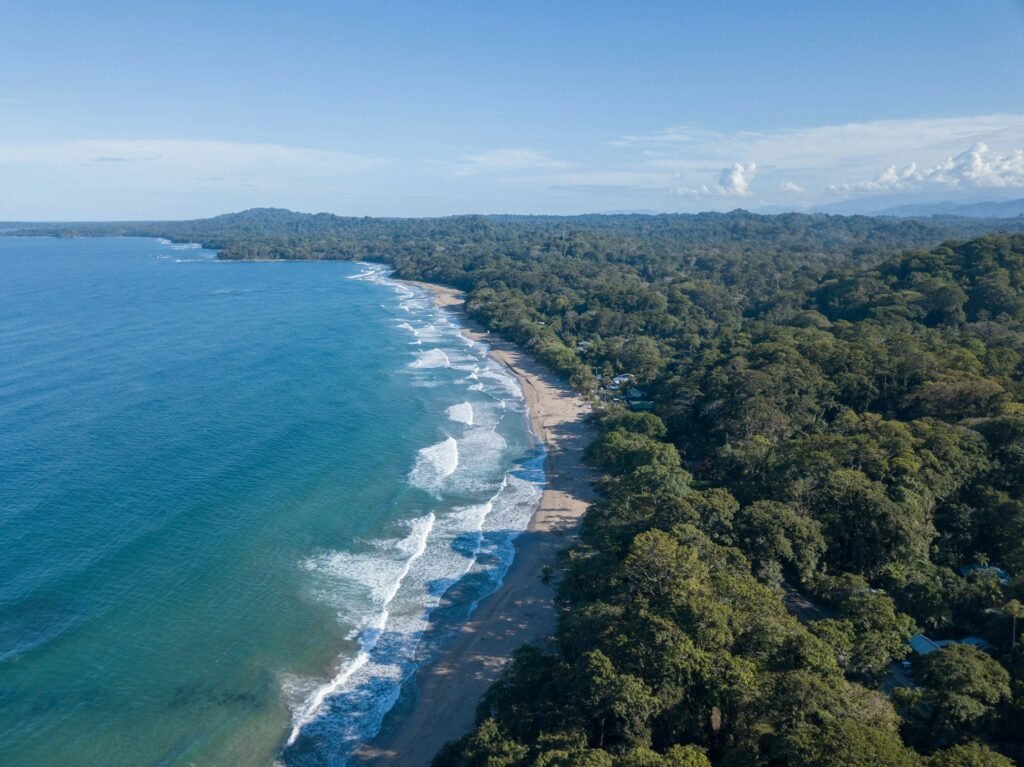 Costa Rica Caribbean coast Puerto Viejo beach blue water