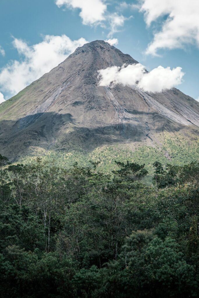Arenal volcano view July Costa Rica clear morning